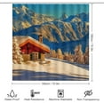 thumbnail image 2 of Juego de 4 cortinas de ducha con temática invernal con alfombra antideslizante, tapa de inodoro y alfombrilla de baño, cortina de ducha de poliéster impermeable con 12 ganchos, juego de 4 cortinas de, 2 of 5