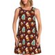 thumbnail image 1 of Balery Christmas Gingerbread Vestidos de verano para mujer con estampado: vestido holgado sin mangas, vestido playero informal y cómodo para días calurosos., 1 of 7