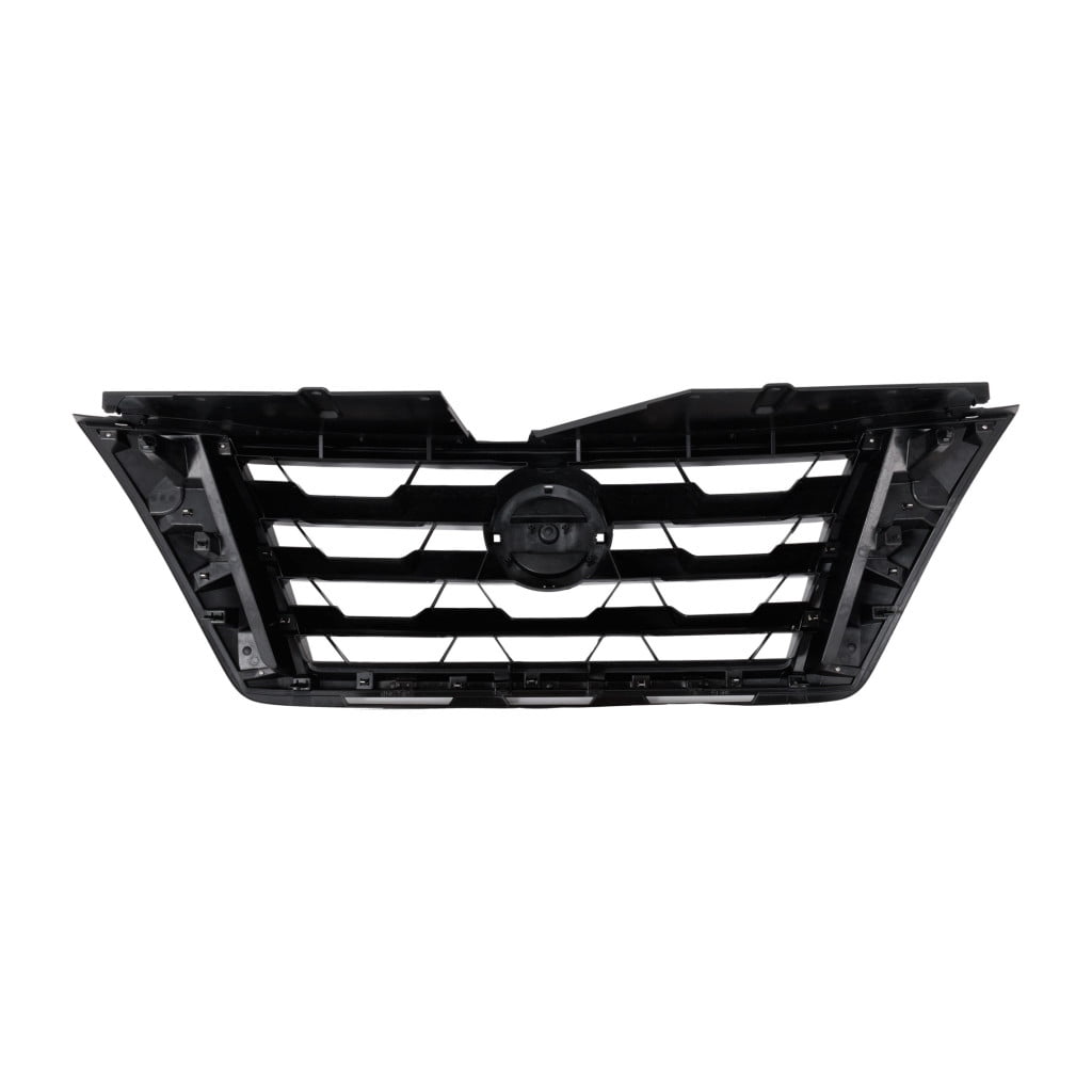 For Nissan Armada 2021 2022 2023 Grille | With Chrome Molding | Painted Black Shell And Insert | S/SV Models | Replacement For NI1200326 | 623106JL0A