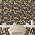 thumbnail image 2 of Ambesonne Spring Peel & Stick Wallpaper for Home, Moths Flowers Butterflies, 13"x36", Dark Eggshell Peach and Ecru, 2 of 5