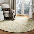 thumbnail image 2 of SAFAVIEH Blossom Constantine Floral Wool Area Rug, Slate/Beige, 6' x 6' Round, 2 of 8