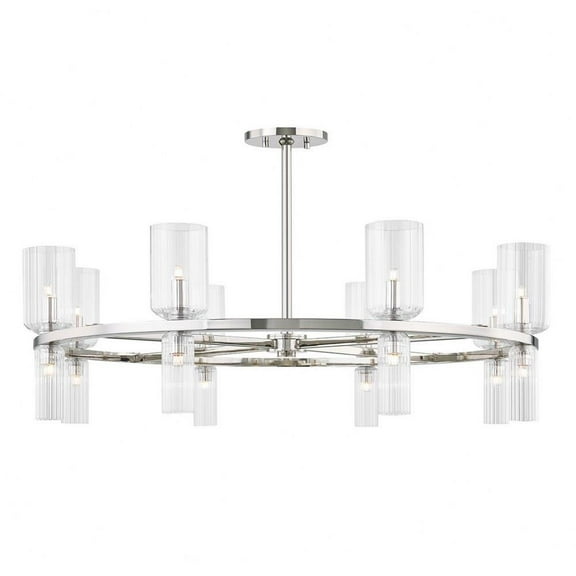 Modern Sixteen Light Chandelier-Polished Nickel Finish Bailey Street Home 735-Bel-4243590