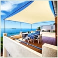 thumbnail image 2 of ColourTreeUSA  Rectangle Sun Shade Sail 190 GSM HDPE with Winch Hardware Installation Kit 8' x 10' - Beige, 2 of 5