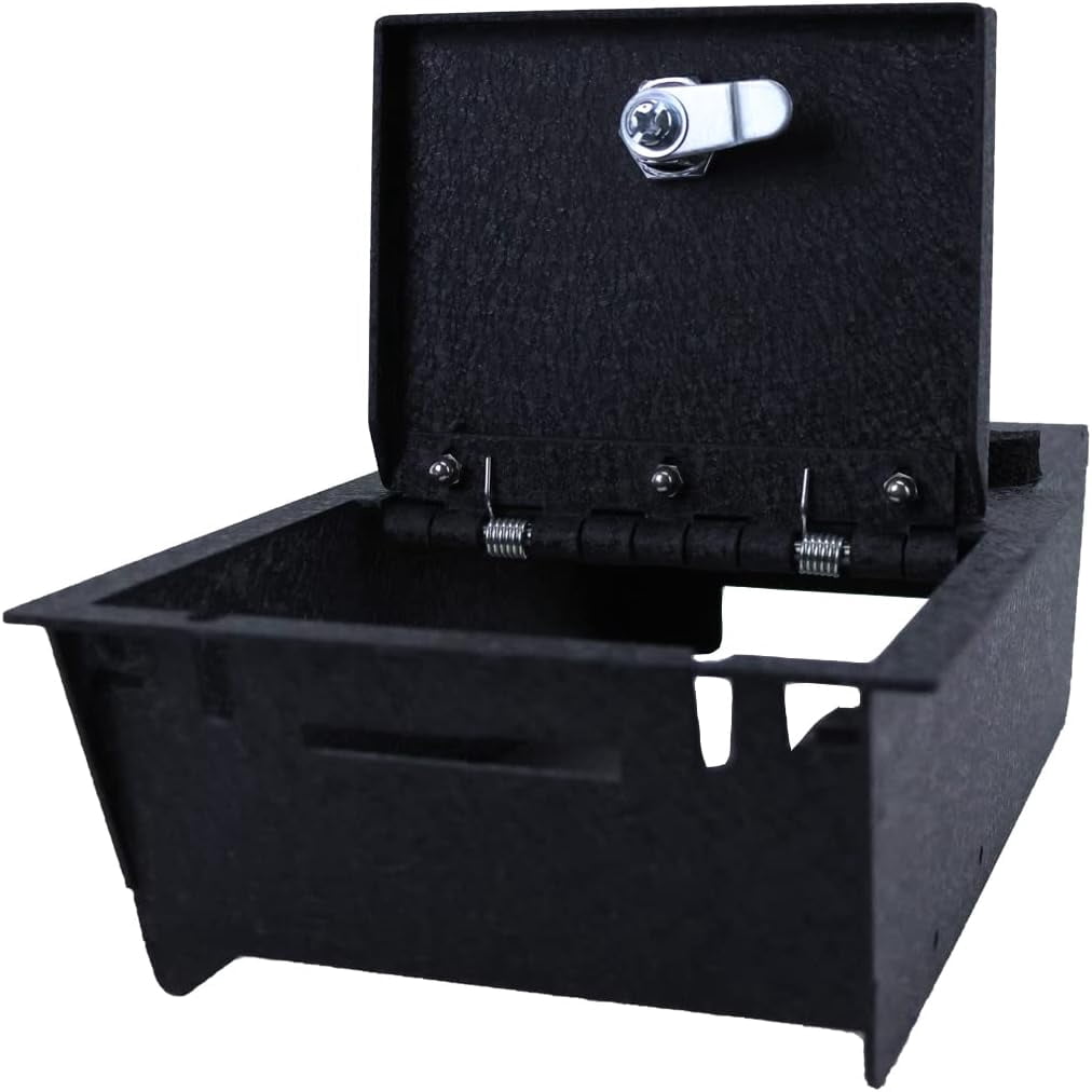 Black Horse Center Console Safe Security Lock Box, Black Gun Box Organizer, with 4 Digit Combination Resettable Lock Compatible with 2021-2023 Tesla Y|2021-2023 Tesla 3-ASTY01