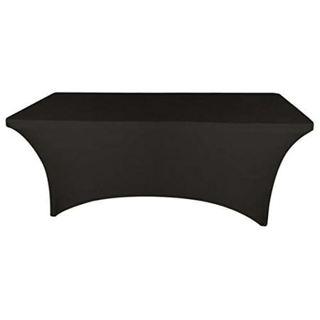 Banquet Tables Pro Black 8 Ft Rectangular Stretch Spandex Tablecover