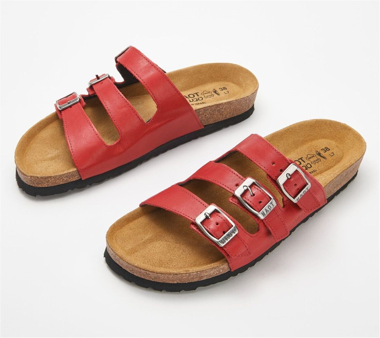 Naot Leather Triple Strap Slide Sandals Austin Women's A470522 - Walmart.com