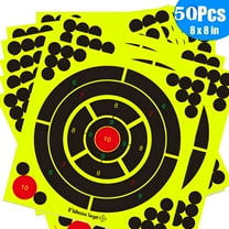 BESTSKY Shooting Targets 50pcs 8'' Reactive Splatter Range Paper Target Gun Shoot Rifle