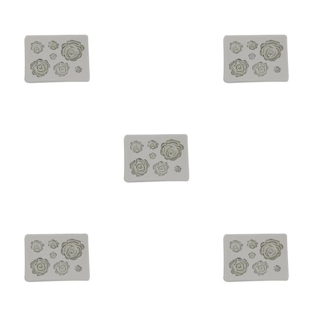 Cateissary Molde de silicona con flores rosas, molde para pastel de Chocolate, utensilios para decoración de tortas con Fondant, molde para Type2 NO2