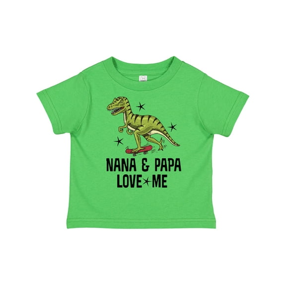 Inktastic Nana and Papa Love Me Dinosaur Grandson Boys Toddler T-Shirt