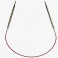 thumbnail image 1 of Lustrous Crimson Loop 16" (41cm) Stainless Steel Knitting Needle - US 3 (3.25mm) - Style 7016-3, 1 of 3