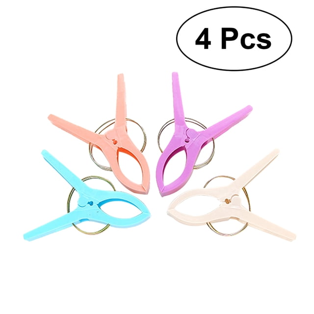 4Pcs Beach Towel Clips Quilt Hanging Clamp Holder for Beach Chair Pool Loungers (Random Color)