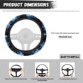 thumbnail image 5 of Uorisanigo Rose 15 Inch Steering Wheel Cover for Women Blue Car Steering Wheel Protector Waterproof Car Steering Wheel Cover for Winter Flannel Car Accessories Novelty Car Decor Gift for Sister, 5 of 8