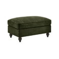 thumbnail image 2 of Newest Green Chenille Ottoman with Detachable Ruffles Skirt, 2-in-1 Modern Footrest & Modular Stool, 2 of 5