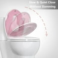 thumbnail image 4 of Toilet Seat Round,Toilet Seat with Toddler Seat Built in, Potty Training Toilet Seat Round Fits Both Adult and Child, with Soft Close, Easy Install and Clean - Fits Most Round Toilets, Pink, 4 of 8