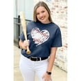 thumbnail image 5 of VILOVE Baseball Shirts Women Baseball Mom T-shirt Baseball Heart Graphic Tee Game Day Gifts Funny Short Sleeve Tops, 5 of 6