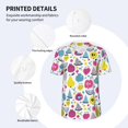 thumbnail image 5 of Rocae Doodle Fruits for Breathable Men's Baseball T-Shirt Fashionable Casual Baseball Jersey, Moisture-wicking Sportswear XX-Large, 5 of 9