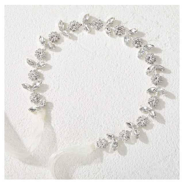 Tocado de aliento de bebé, diadema de niña de flores para boda, accesorios florales de cristal de princesa para el cabello para fiesta de cumpleaños, fotografía Ormromra HMHZ542-2