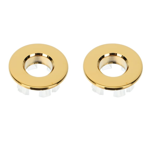 Viveous 2Pcs Overflow Ring Cover Bathroom Basin Water Hole Insert Trim Ring Round Overflow Drain Cap for Bathroom Kitchen Supplies