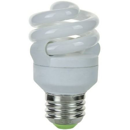 Energy Saving Spiral - Sunlite SMS9F/65K 9-Watt Super Mini Spiral Energy Saving Medium Base CFL Light Bulb, Daylight