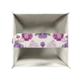 thumbnail image 4 of Psesaysky PU Leather Tissue Box Cover Square with Purple Rose Flower, Waterproof Decorative Tissue Box Holder for Bathroom, Office, Desk, Car, 5.1"X5.1"X5.5", 4 of 7