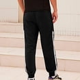 thumbnail image 5 of SDNall sweatpants for men Solid Spring Fashion Casual Open Buckle Full Length Pants, 5 of 9