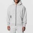 thumbnail image 5 of Men's Hooded Athletic Tracksuit Casual 2 Pieces Solid Color Block Hoodies and Sweatpants Set, 5 of 9