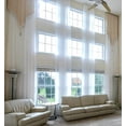 thumbnail image 1 of Extra Long Sheer Voile Curtain Panel Custom Made Length for high Ceiling 2 Story. (12 ft, White), 1 of 2