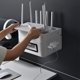 thumbnail image 1 of Xihbxyly Caja de Almacenamiento para Router Inalámbrico, Organizador Multifuncional para Cable de Alimentación, Diseño Desmontable, Panel Hueco Ventilado, Estante de Almacenamiento de Doble Capa, par, 1 of 7