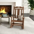 thumbnail image 6 of PolyTEAK Porch Rockers Collection Poly Lumber Rocking Chair, Brown, 6 of 8