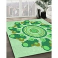 thumbnail image 3 of Ahgly Company Machine Washable Indoor Rectangle Transitional Jade Green Area Rugs, 7' x 10', 3 of 7
