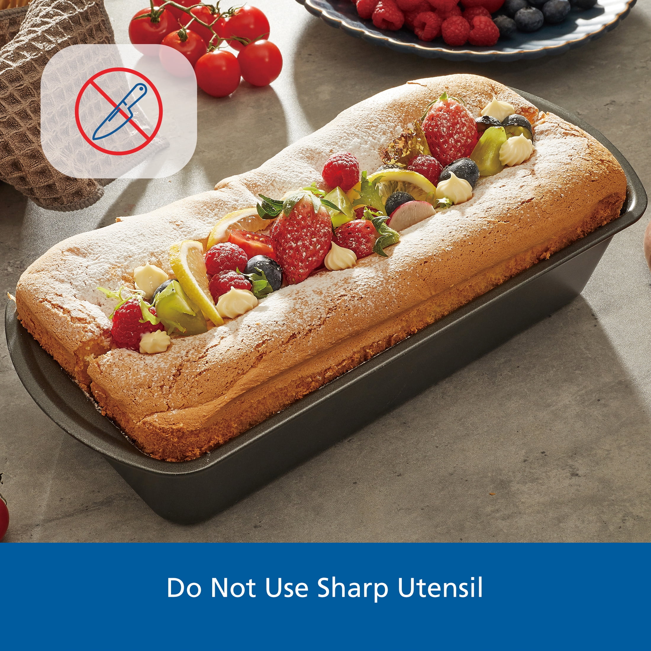Mainstays Non-Stick Long Bread Loaf Pan, 12''X5'', Gray, Carbon Steel