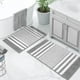 thumbnail image 1 of Juego de alfombras de baño Tindbea de 2 piezas, extra suaves y absorbentes, color gris, 1 of 6