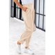thumbnail image 3 of Pantalones PRETTYGARDEN 2025 de tiro alto, largo hasta el tobillo, beige, XXL, 3 of 9