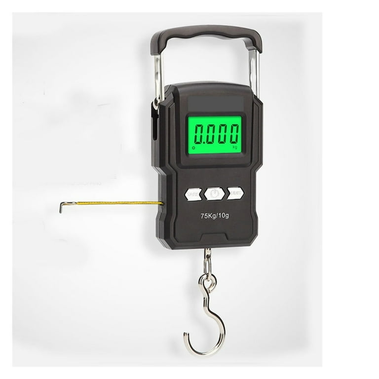 digital weight hook minimum maximum YAGSUW Portable Electronic Scale Hanging Bag Luggage Scale Fishing Scale with Measuring Tape 165Lb Black : Clothing, Shoes & Jewelry American Weigh Scales Digital Hanging Scale American Weigh Scales H-110 Digital