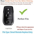 thumbnail image 2 of Metal Leather 5 Button Smart Key Fob Cover Fit for Toyota Sienna Minivan 2021 2022 2023 2024 Keyless Key Case with Keychain, 2 of 6