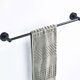 thumbnail image 2 of Toallero de pared de cobre de estilo moderno de 50 cm, con base redonda, para cocina y baño (negro), 2 of 7