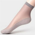 thumbnail image 2 of Tiqkatyck Ankle Socks Clearance, 6 Pairs Women's Solid Cotton Bottom Non Slip Socks Breathable Socks Mid Socks Compression Socks for Women Crew Socks for Women No Show Socks Womens Grey One Size, 2 of 7