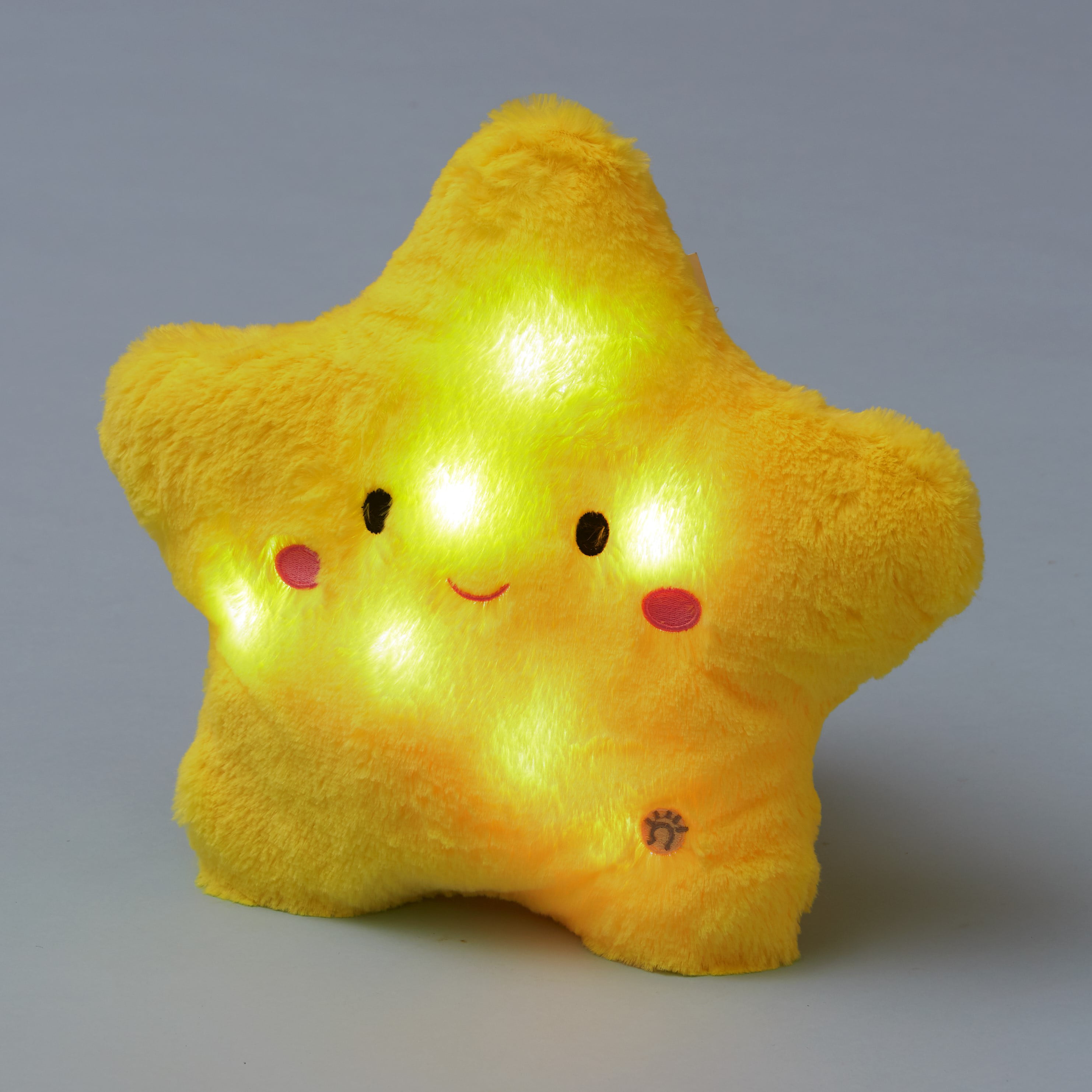 Yellow Owl Pillow Multi Color LED Light Up Flash Plush 10" Microbeads Bed Decor 