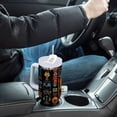 thumbnail image 4 of Yayeee 30oz Stainless Steel Tumbler with Straw and Handle Double-Wall Insulated Travel Water Bottle, Black Geometric, 4 of 8