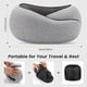 thumbnail image 2 of Almohada cervical de viaje de 4 litros con relleno de espuma viscoelástica 100% gris, 2 of 6