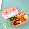 thumbnail image 3 of Fiambrera de dibujos animados Rectangular Bento Box a prueba de fugas portátil para niños estudiantes Hugtrwg Para estrenar, 3 of 7