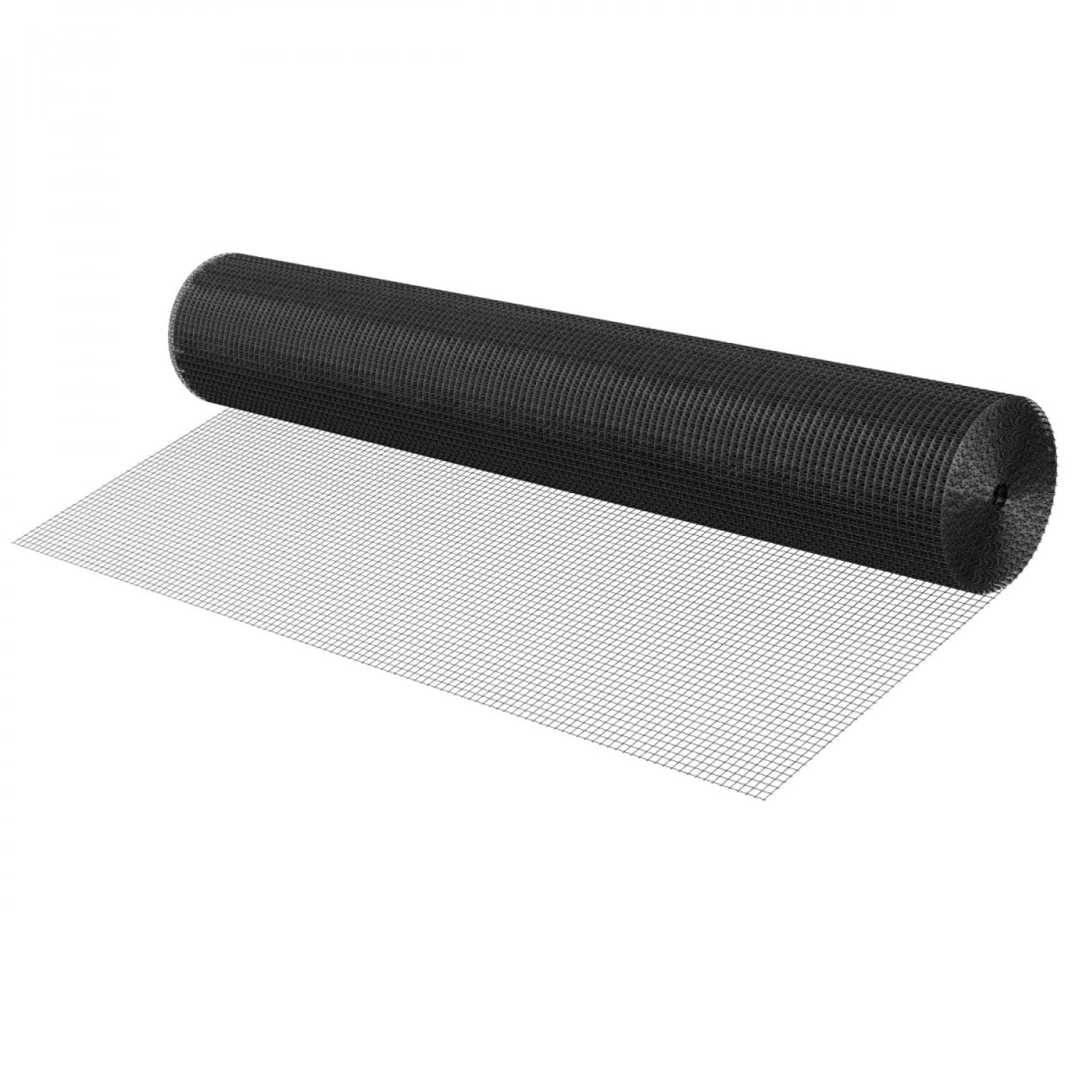 TENGDA 60in x 50ft Hardware Cloth 1/2in 19 Gauge Galvanized Wire Mesh Black Vinyl Coated Chicken Wire Fencing for Garden  Rabbit Cage Snake Fence