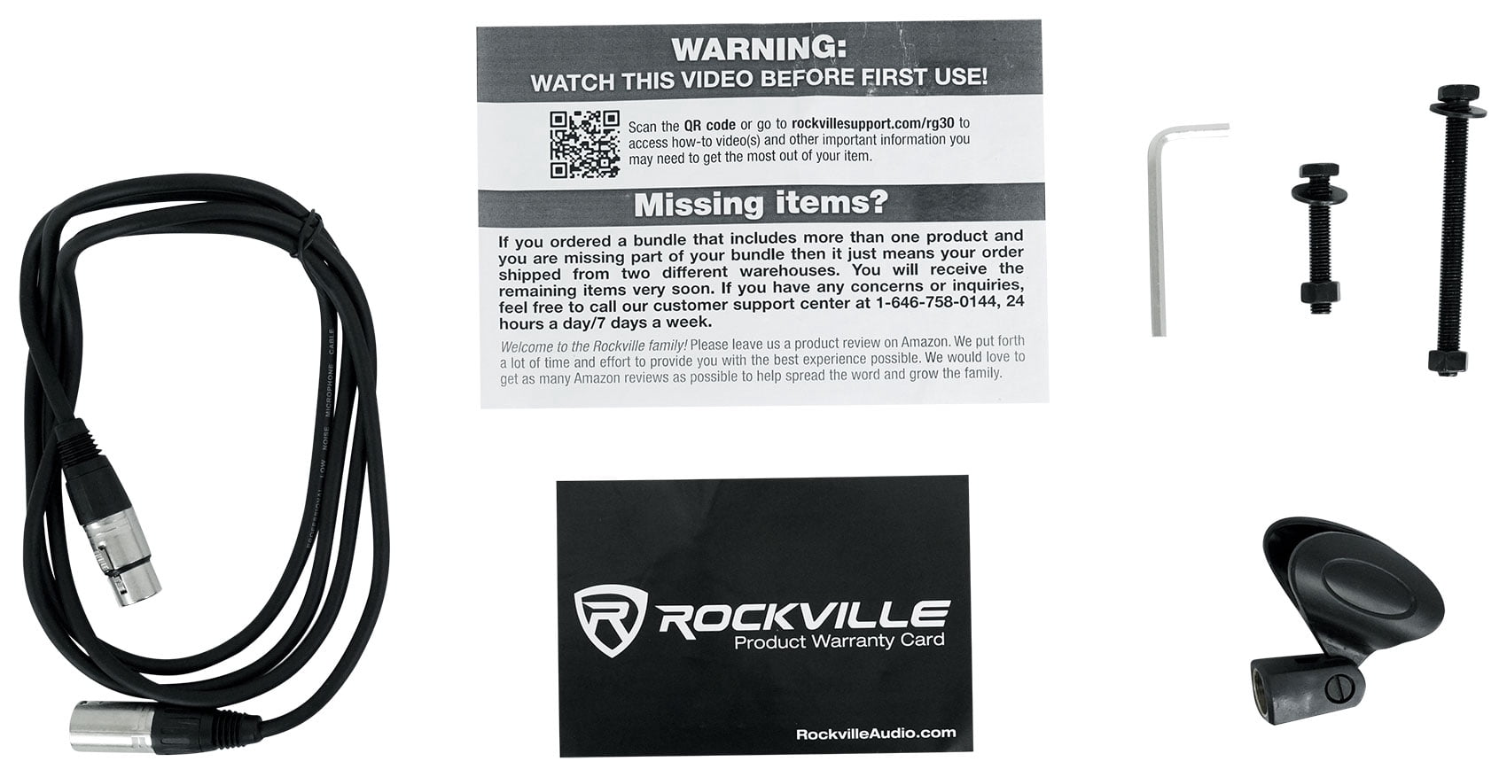 Rockville RCM03 Studio Recording Condenser Microphone+Shock Mount+Pro Boom Arm