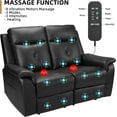 thumbnail image 6 of LVUYOYO Home Theater PU Leather Manual Recliner Loveseat, Black, 6 of 8