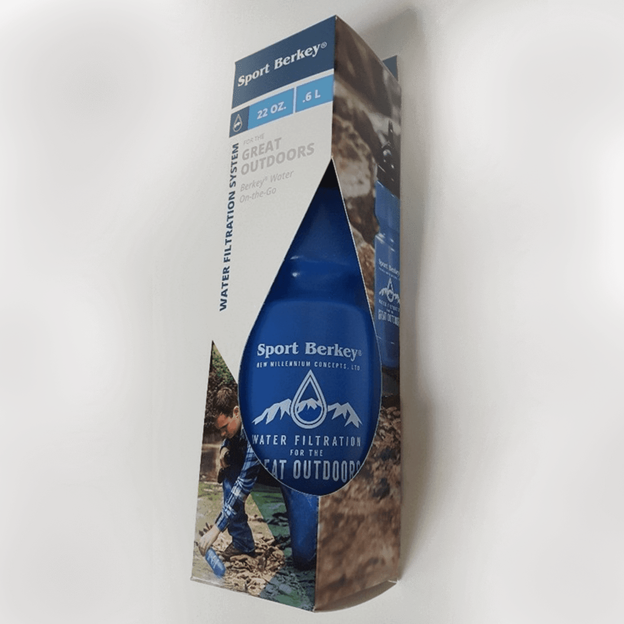 Berkey Sport Filtered Water Bottle BPA Free Portable 22oz, Personal Water Filters for on The go Water Purification-3 Pack New