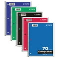 thumbnail image 2 of (5 pack) (Single notebook) Tops 65021 10-1/2" X 8" Wirebound Notebook Assorted Colors 70 Sheets (colors may vary), 2 of 3