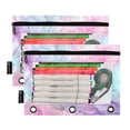 thumbnail image 4 of 2 Pack Flip Folders with Clear PVC Window Binder Pouches 3-Ring Binder Organizer for Office & Home Pastel Pink Marble Texture, 4 of 6
