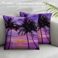 thumbnail image 3 of Qinduosi Pillow Cover Inch Palm Tree Landscape Linen Cushion Cover for Home Sofa Chair Decor Farmhouse Pillow Case, 3 of 5