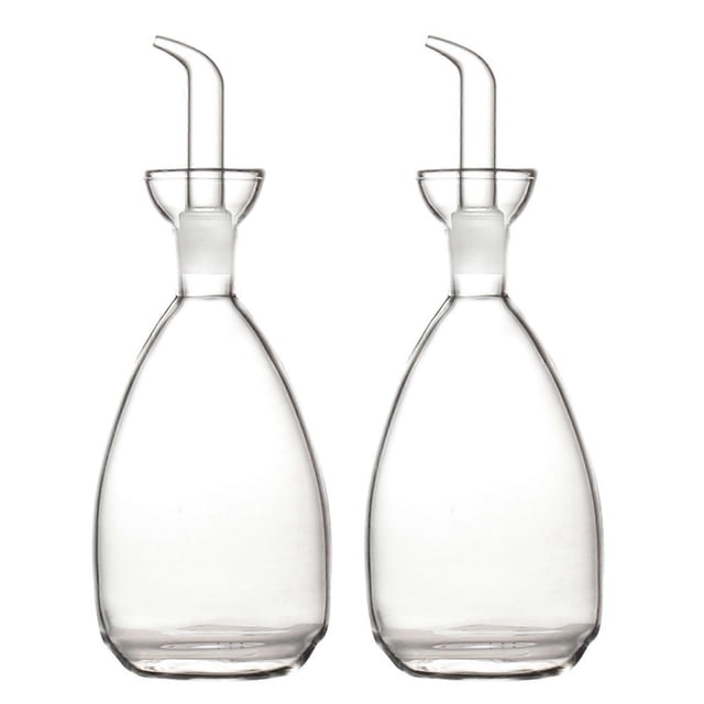 2X High Borosilicate Glass Oil Pot Kitchen Seasoning Bottle Creative Soy Sauce Pot