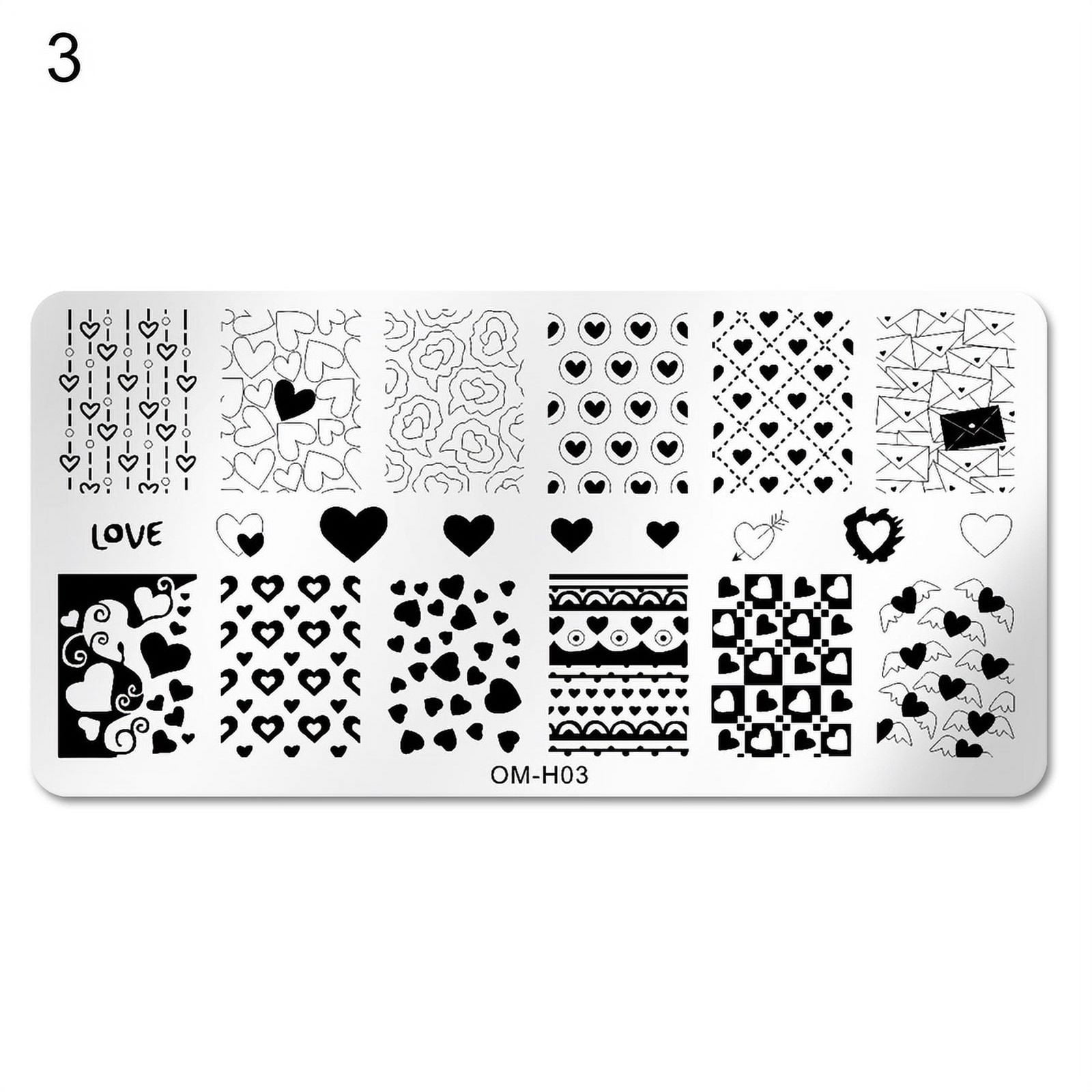 Bcloud Nail Stamping Plates Cost-effective Precise Position Nail Tools Nail  Art Stamping Plates for Salon 